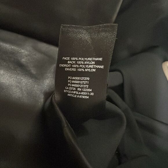 Aritzia Wilfred Porto Leather Pants Size 4 black Fancy Edgy Vegan Small S - Picture 8 of 8